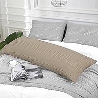 Vista 442 de PHF Fundas de almohada 100% algodón con tejido de gofre de 24 x 24 pulgadas, paquete de 2 fundas cuadradas para decoración elegante del hogar, sin