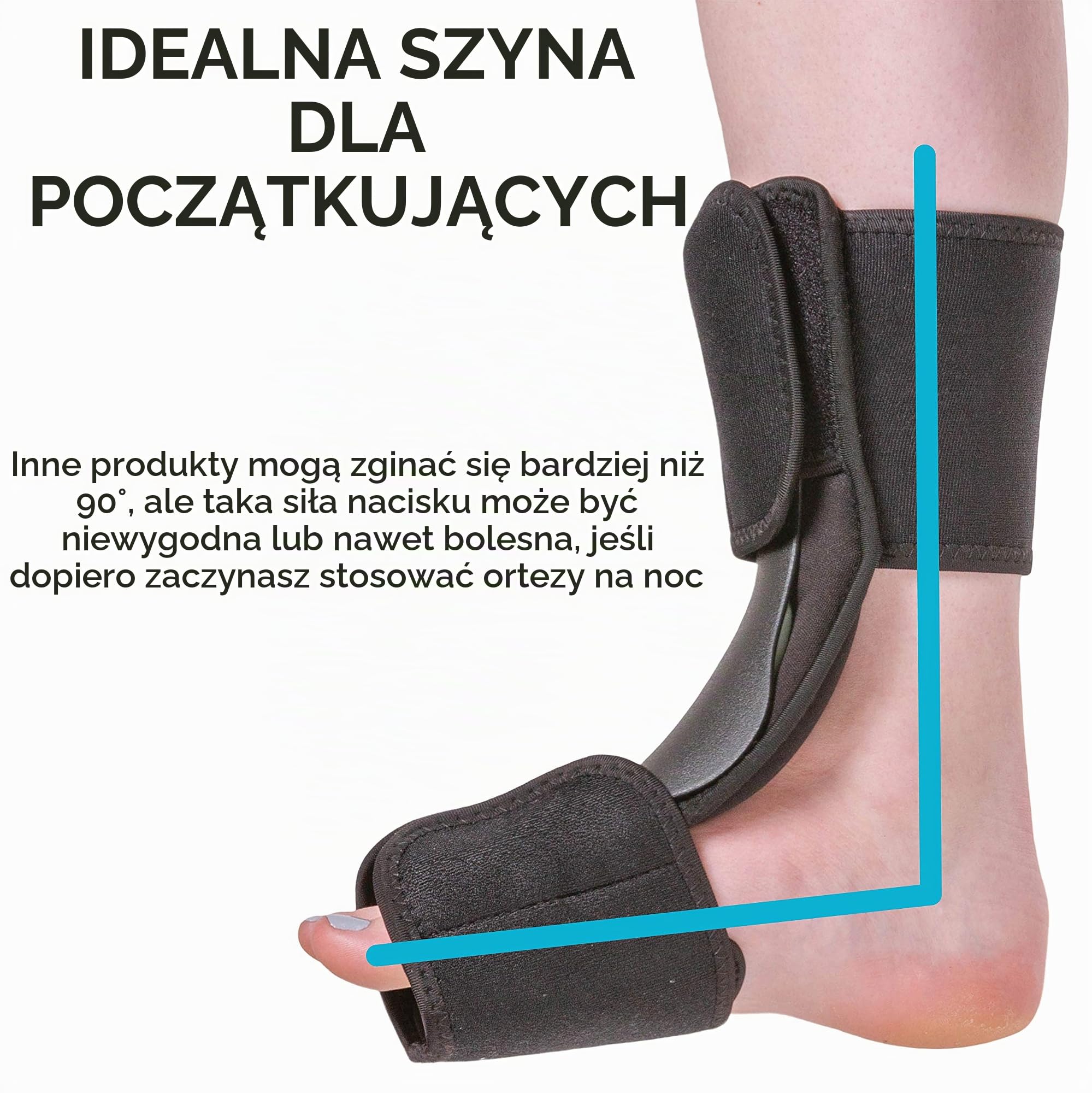 Dorsal Night Splint for Foot Drop & Plantar Fasciitis-L/XL by BraceAbility