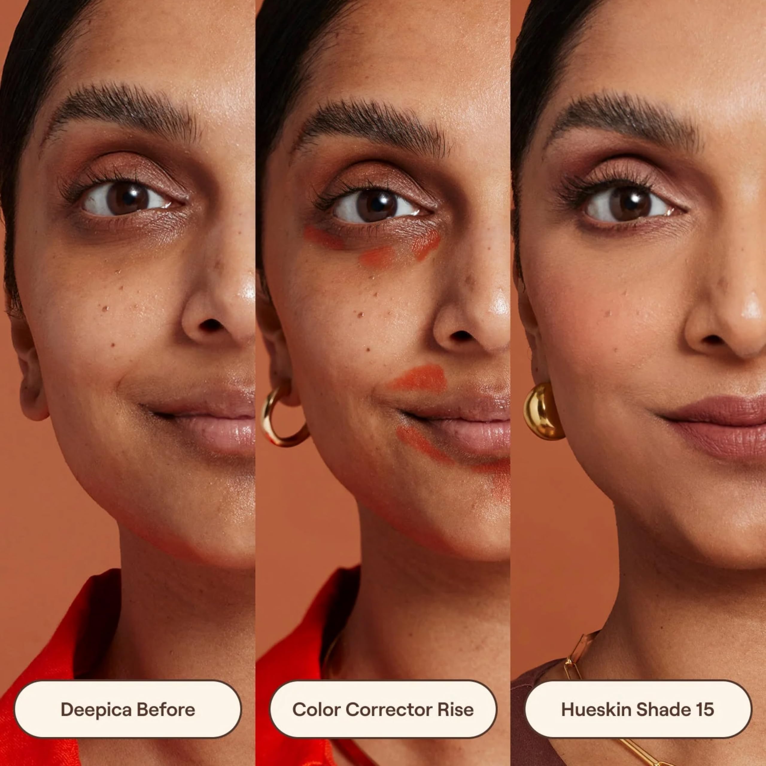 Huestick: Corrector de color completo para una piel más brillante y equilibrada, funciona en labios, mejillas y ojos, vitaminas C+E calma, cura y nutre la piel dañada - Rise 3g / 0.1oz 6