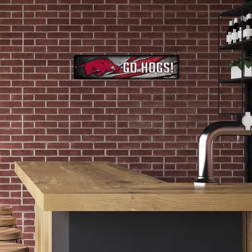 Vista 396 de Rico Industries Letrero de plástico de la NCAA de plástico de 4 x 16 pulgadas Alternativo