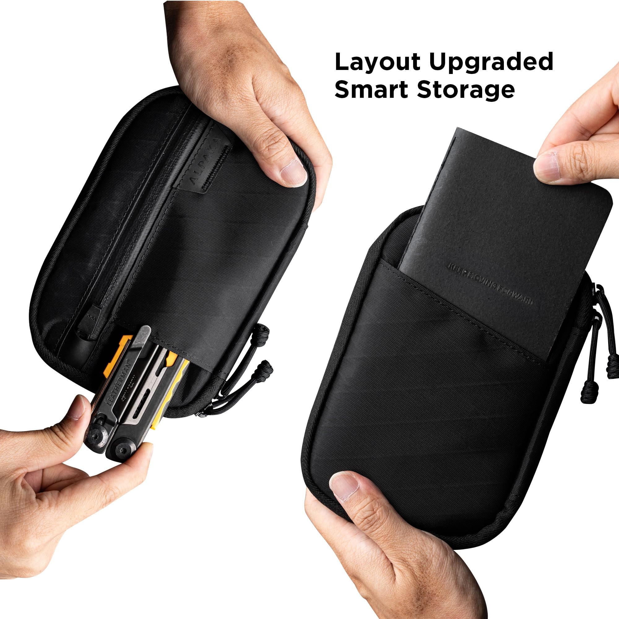 ALPAKA Admin Pouch Pro EDC Organizer Tool Pouch Black X-Pac X42 | Smooth Zipper Weatherproof Storage for Electronics Cables Travel Accessories product thumbnail 5