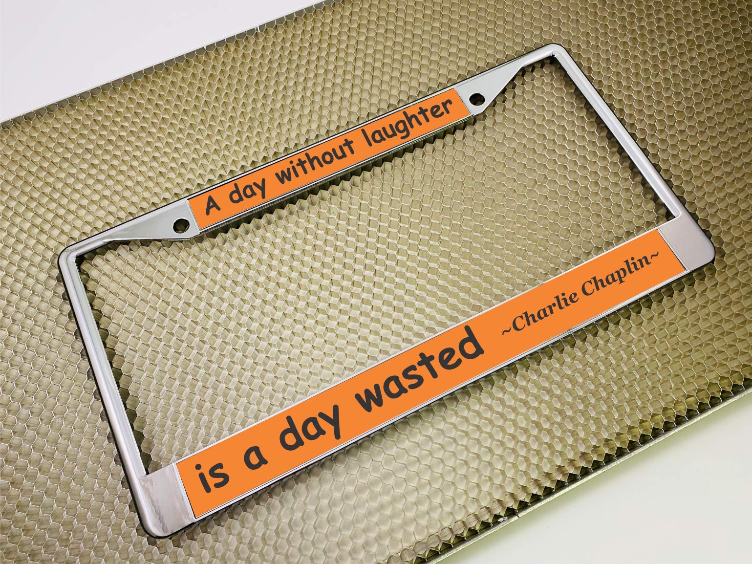 Custom Personalized Metal Laser Engraved Car License Plate Frame with Free caps - Picture 120 of 132