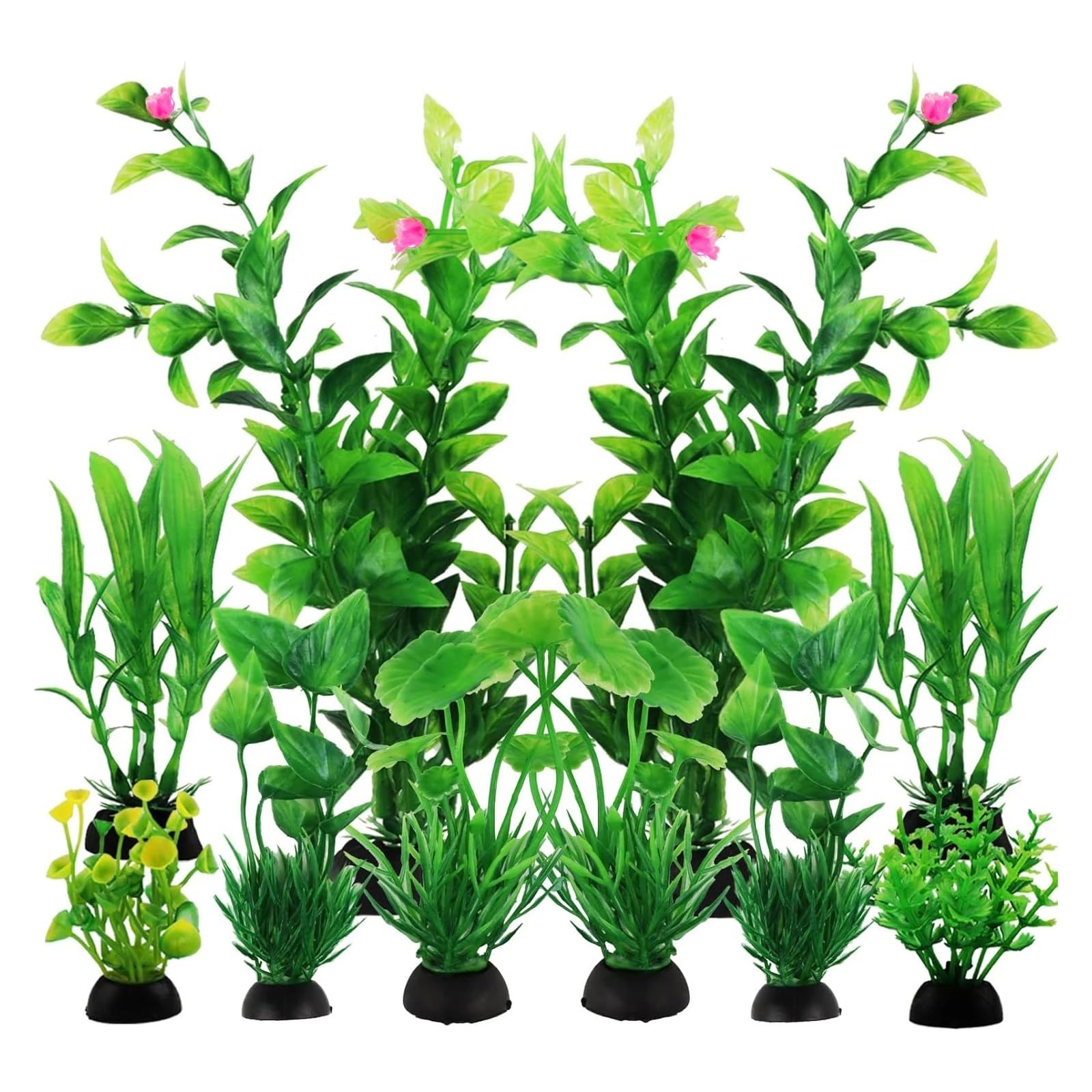 Plantas Artificiales para acuarios, Decoraciones de Plantas Artificiales for pecera Acuario, 10 Uds