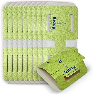 Riddy Insect & Silverfish Traps for Home, Small Trap Catchers for Tight Spaces, Non‑Toxic Glue Sticky Adhesive, Easy Setup for Indoor Infestation Areas, 5 Packs, Each with 2 Traps (10 Total)
