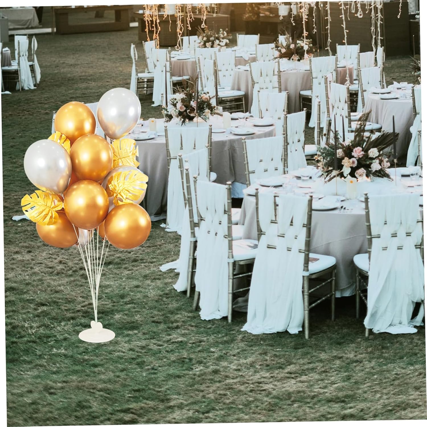 CHILDWEET 4sets Balloon Stand Kit Reusable Tabletop Balloon Display Brackets for Wedding Shower and Party Decorations Easy to Assemble Lightweight Design Base