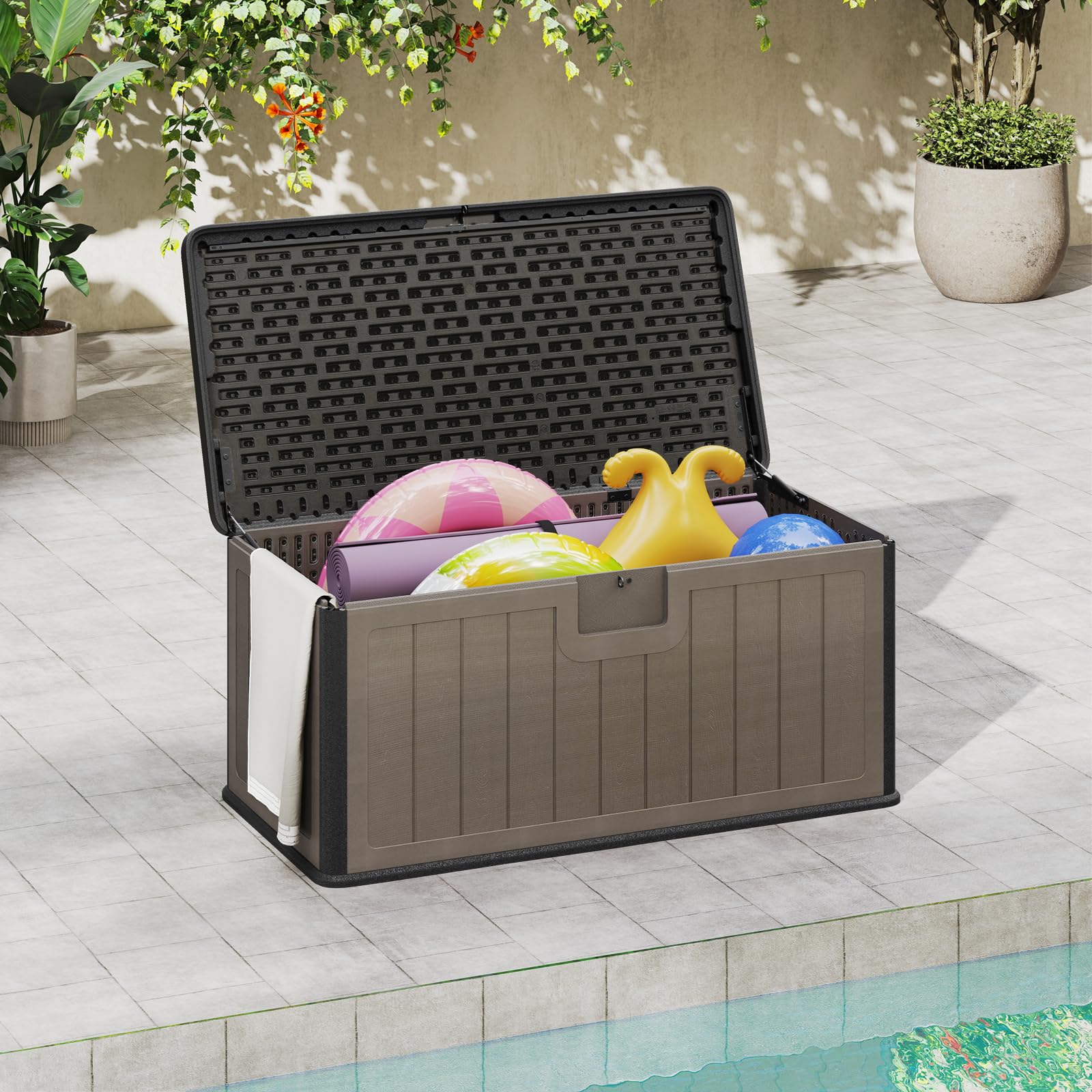 GIANTEX Contenitore Per Cuscini Impermeabile Da Giardino 378 L