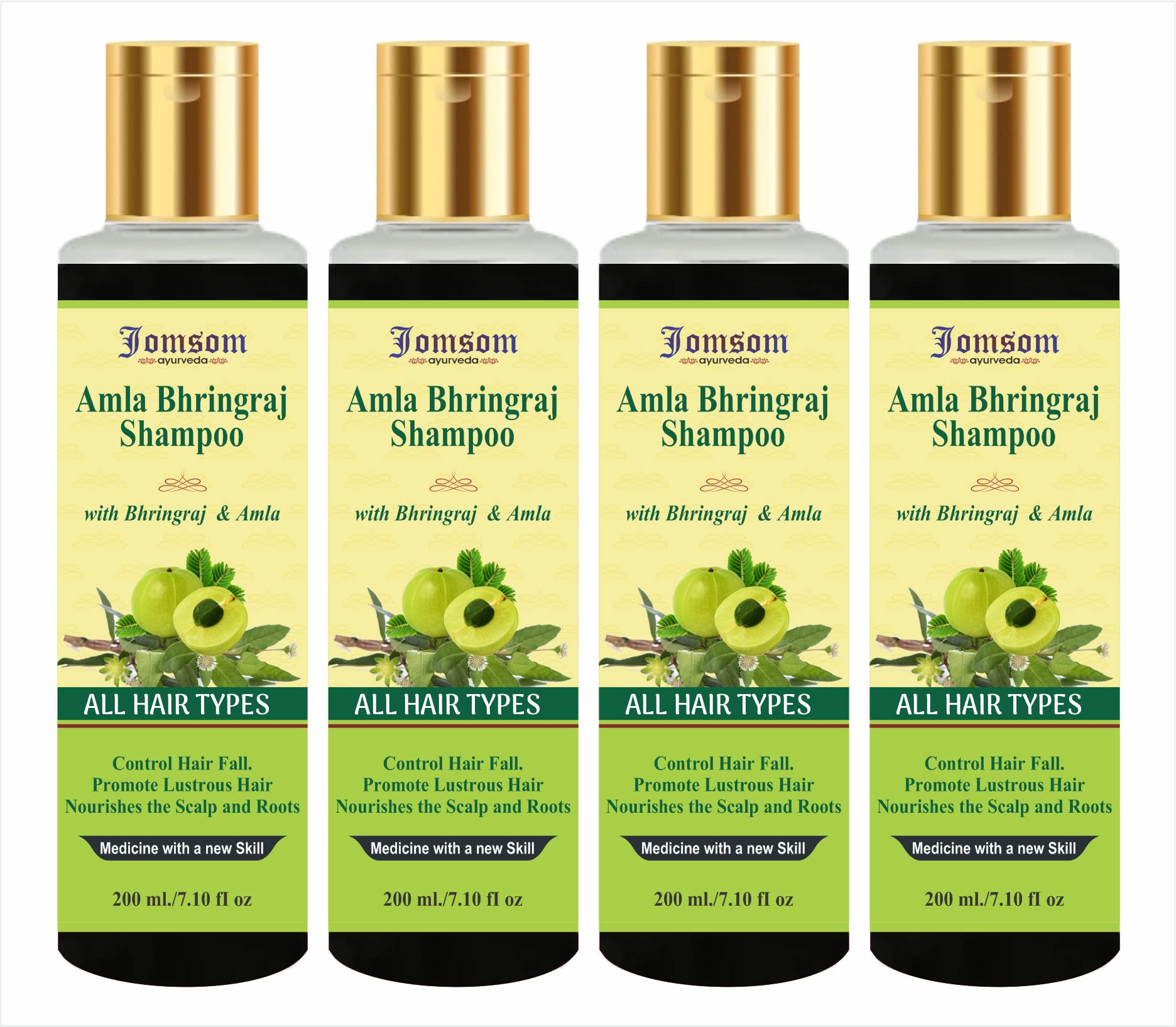 Jomsom Ayurveda 100% Organic Ayurvedic Amla & Bhringraj Shampoo (800ml)