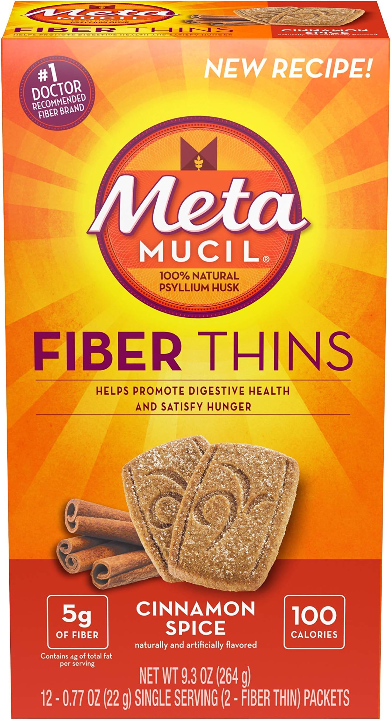 Fiber Thins Cinnamon Spice - 12ct
