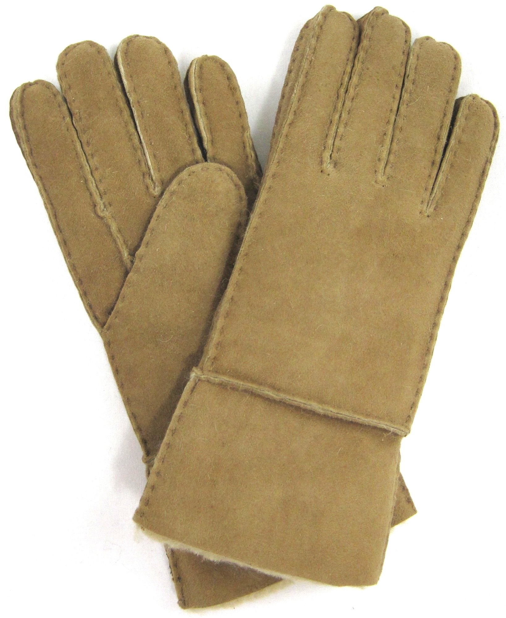 Bushga Ladies Full 100% Sheepskin Glove - Spice - Large (7.5