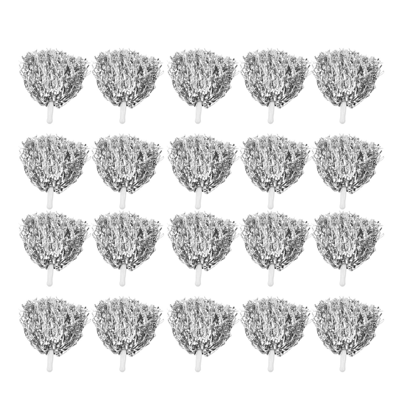 Pompons de Pom-Pom Girl durables en Pet, 20 pièces, Fleur à Main, poignée de 3,3 Pouces, Couleur Pure, pour fête Sportive, Spectacle sur scène