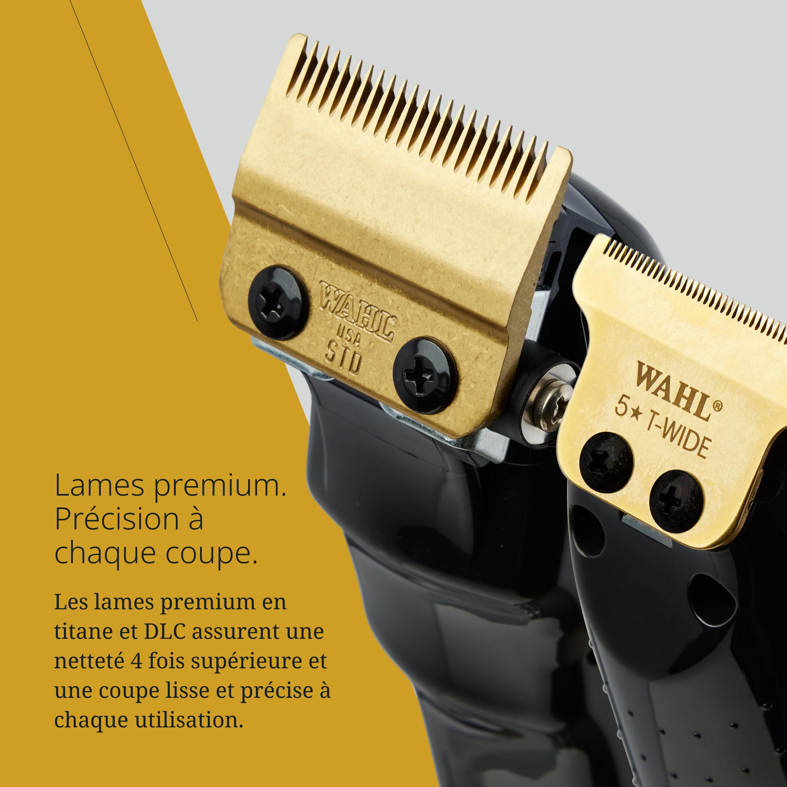 Wahl Barber Combo Sans Fil, Black Magic Clip et Detailer Li | Combo Sans Fil, Black Magic Clip et Detailer Li, Lames Titane DLC, jusqu'à 100 Minutes d'Autonomie, Kit Complet