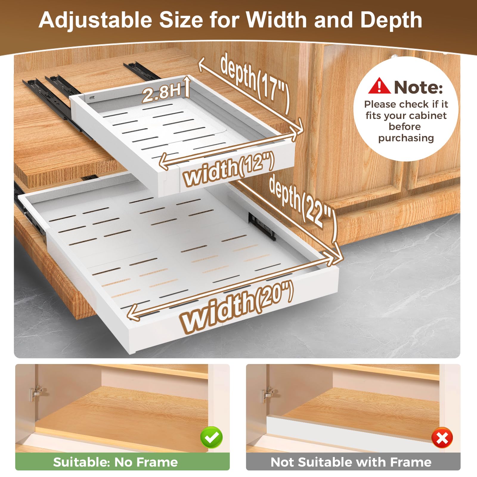 Airpro Expandable Pull out Cabinet Organizer,Width (12