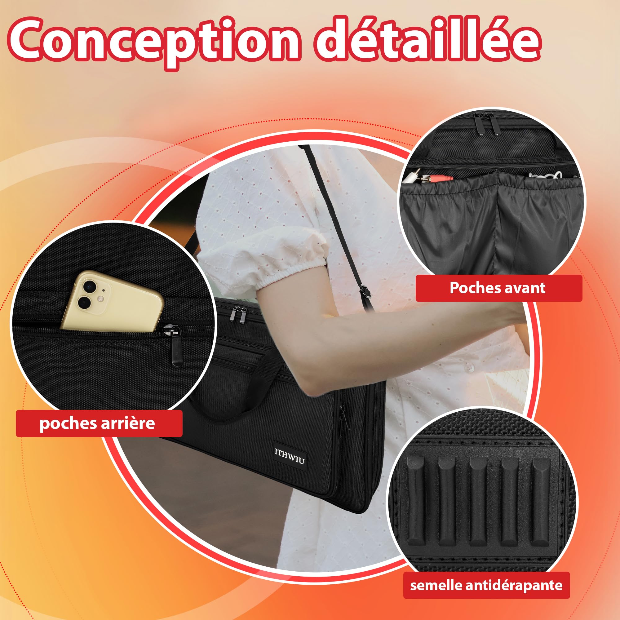 Étui de Contrôleur DJ, Sac de Transport pour Contrôleur Pioneer DDJ REV1/SR/SR2/RR, Hercules DJ Inpulse 500, Numark Platinum FX, NI Traktor Kontrol S4 MK3, Akai MPK225, 41x26x6.5CM