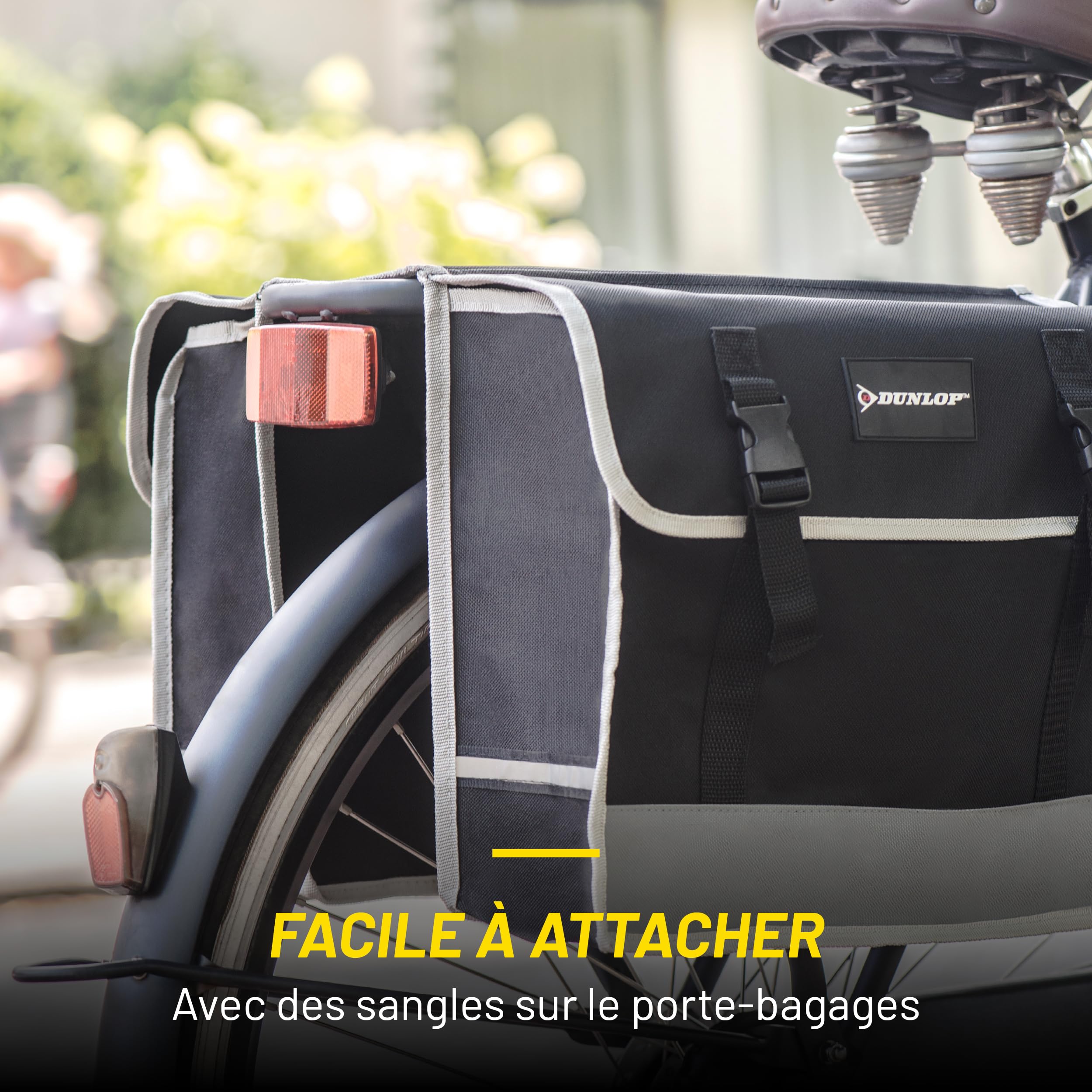Zerodis Sacoche Double Porte-Bagages Vélo Étanche Avec Bandes Réfléchissantes - Pour VTT Et Tous Vélos