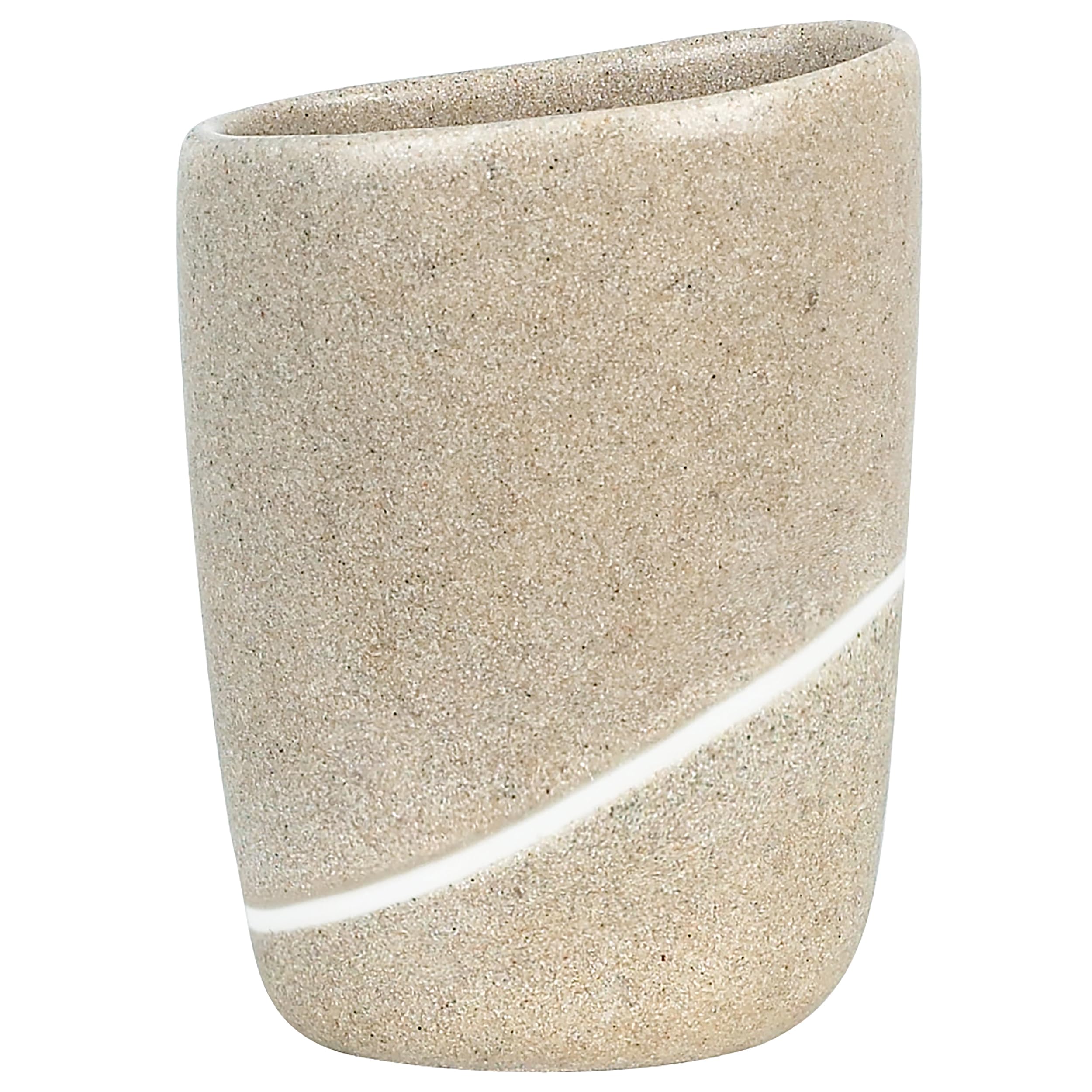 Spirella Etna Polyresin Stoneware Tooth Mug, Sand