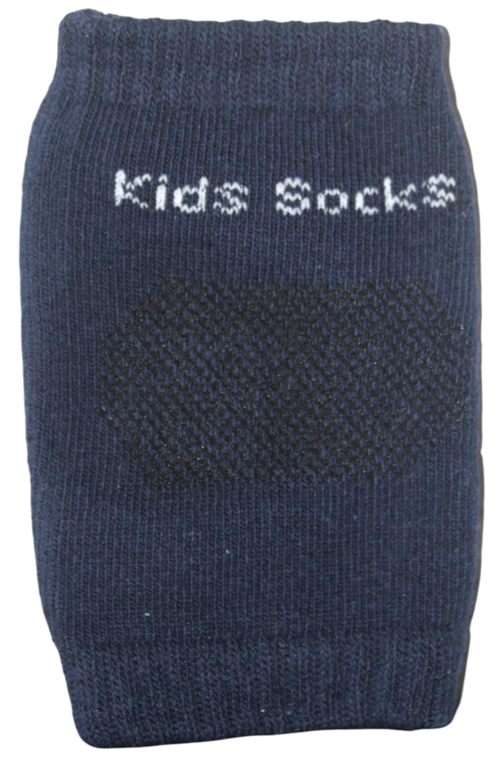 NEOSPACE Kids Socks Baby Knee Pads, Navy Blue Cotton Protective Gear with Lion Design, Anti-Slip Crawling Protectors for Toddlers, 0-36 Months, 2 Pairs 3