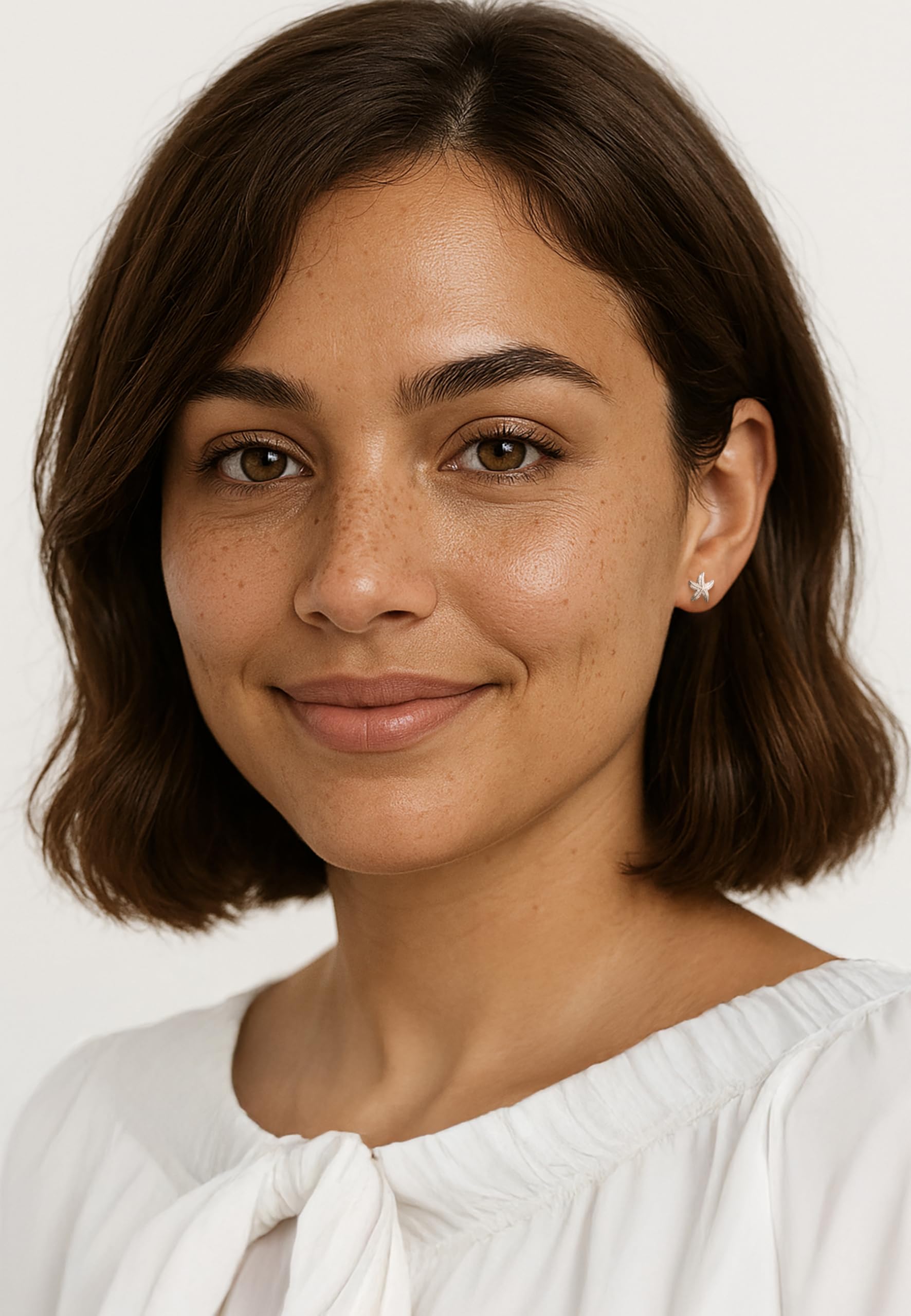 SOFIA MILANI - Damen Ohrringe 925 Silber - mit Zirkonia Steinen - Seestern Ohrstecker