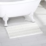Home Beyond & HB design - Bande de luxe Chenille Microfibre Bain Mat Rug, Ultra Soft Épaisseur Absorbant Non Slip Shaggy Rugs Sol en peluche pour salle de bains, Lavable en machine, 19.7 x 31.5 De pouce, blanc