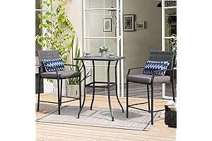 JOIVI 3 Piece Patio High Top Table and Chairs Set