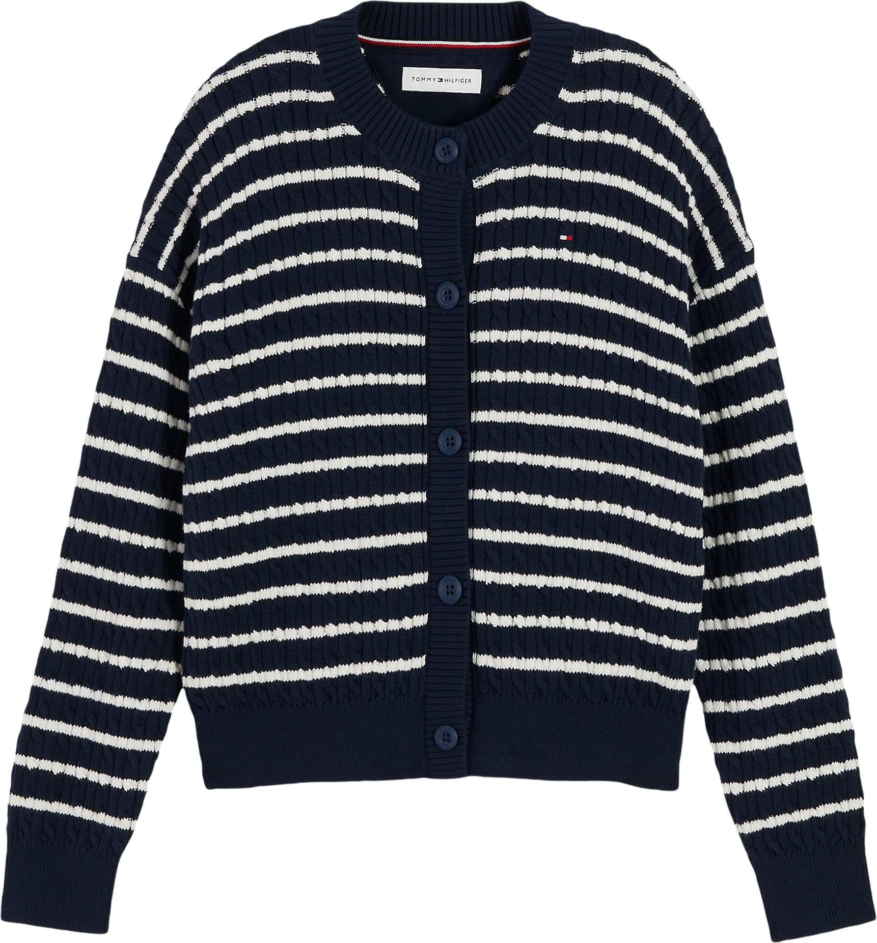 Tommy Hilfiger Cardigan da Ragazza KG0KG09076 Pullover Maglione, Blu (Blu Scuro), 16 Anni