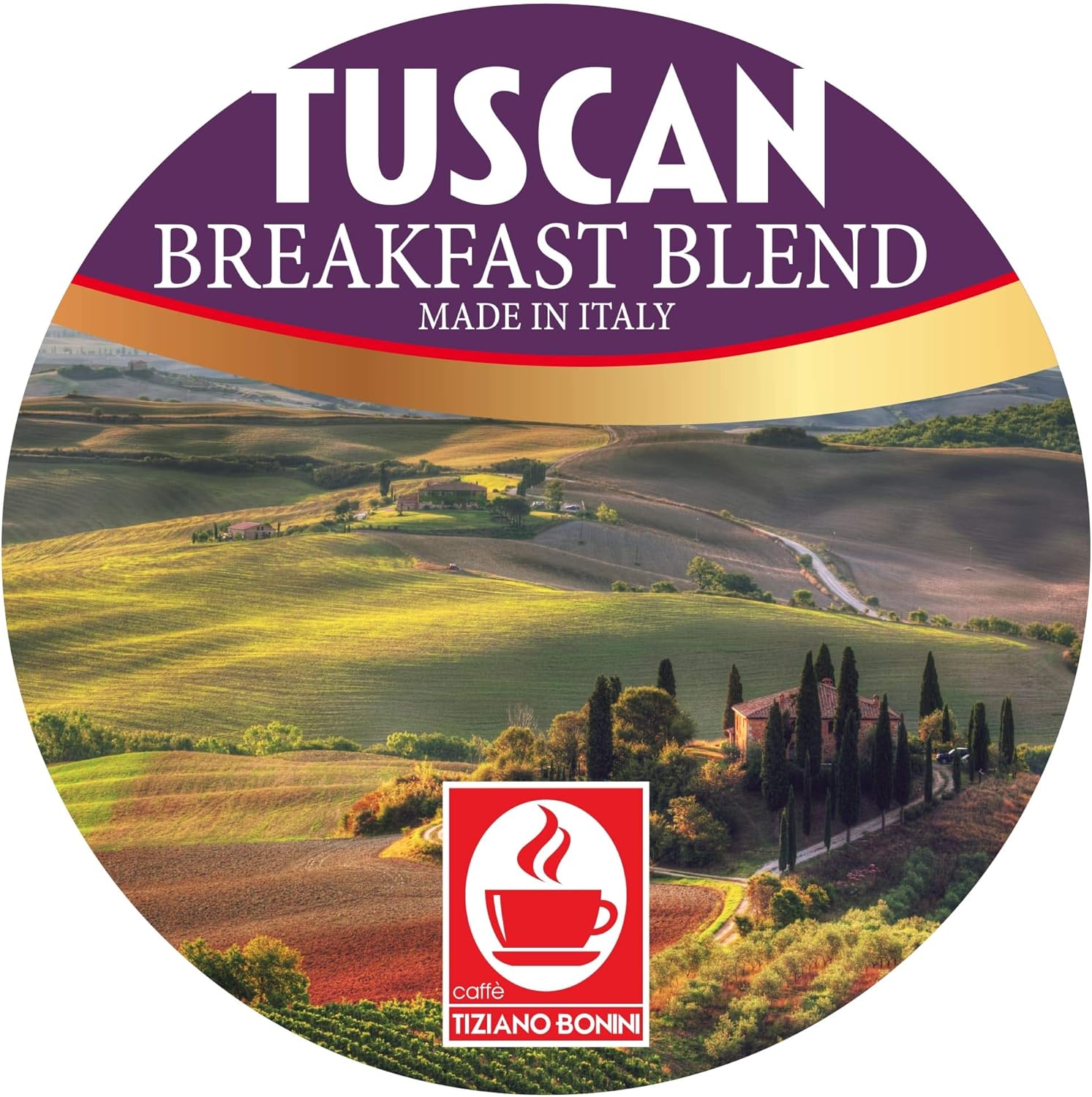 Tuscan Breakfast Blend Coffee Pods, 24 Count, Made in Italy