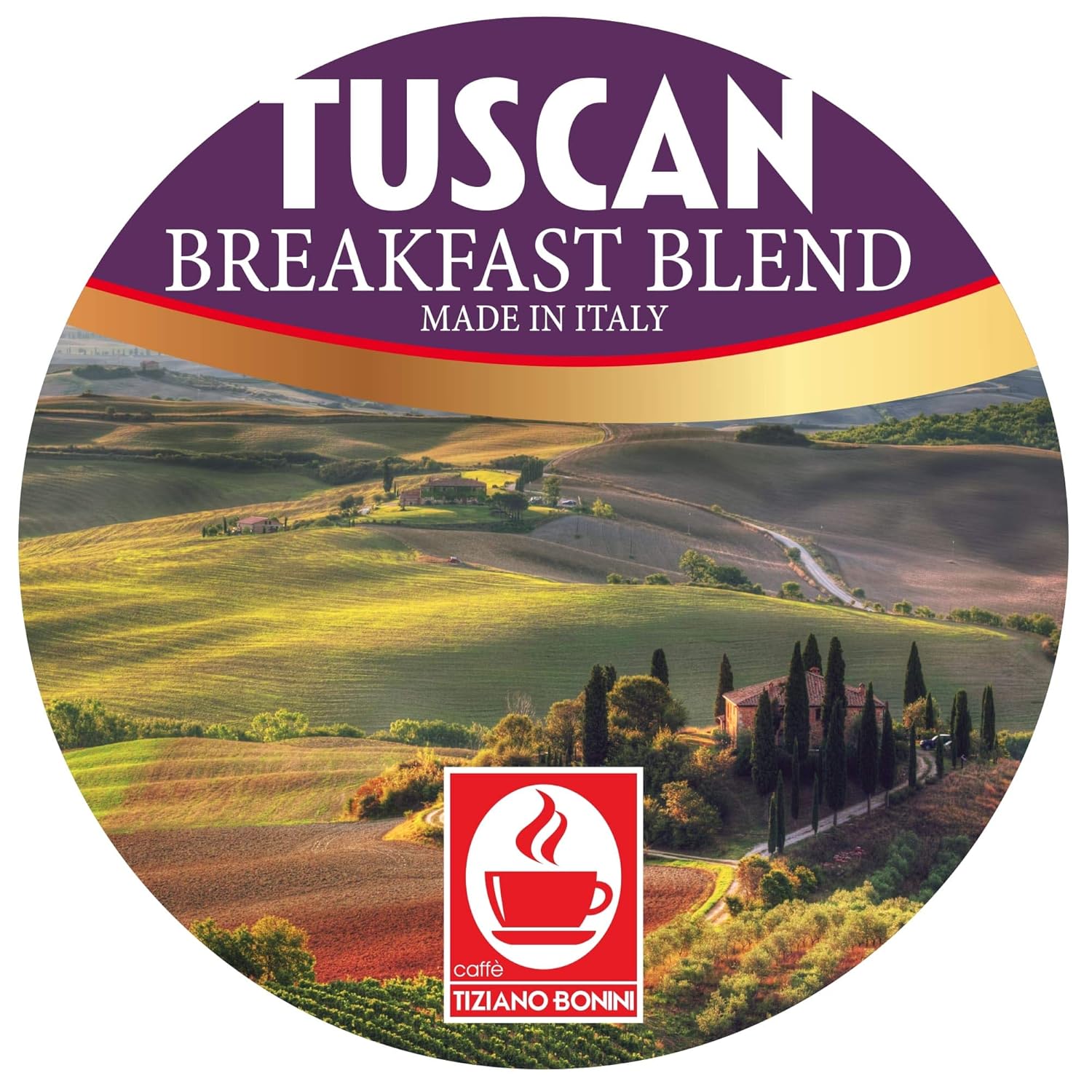 Tuscan Breakfast Blend Coffee Pods, 24 Count, Made in Italy