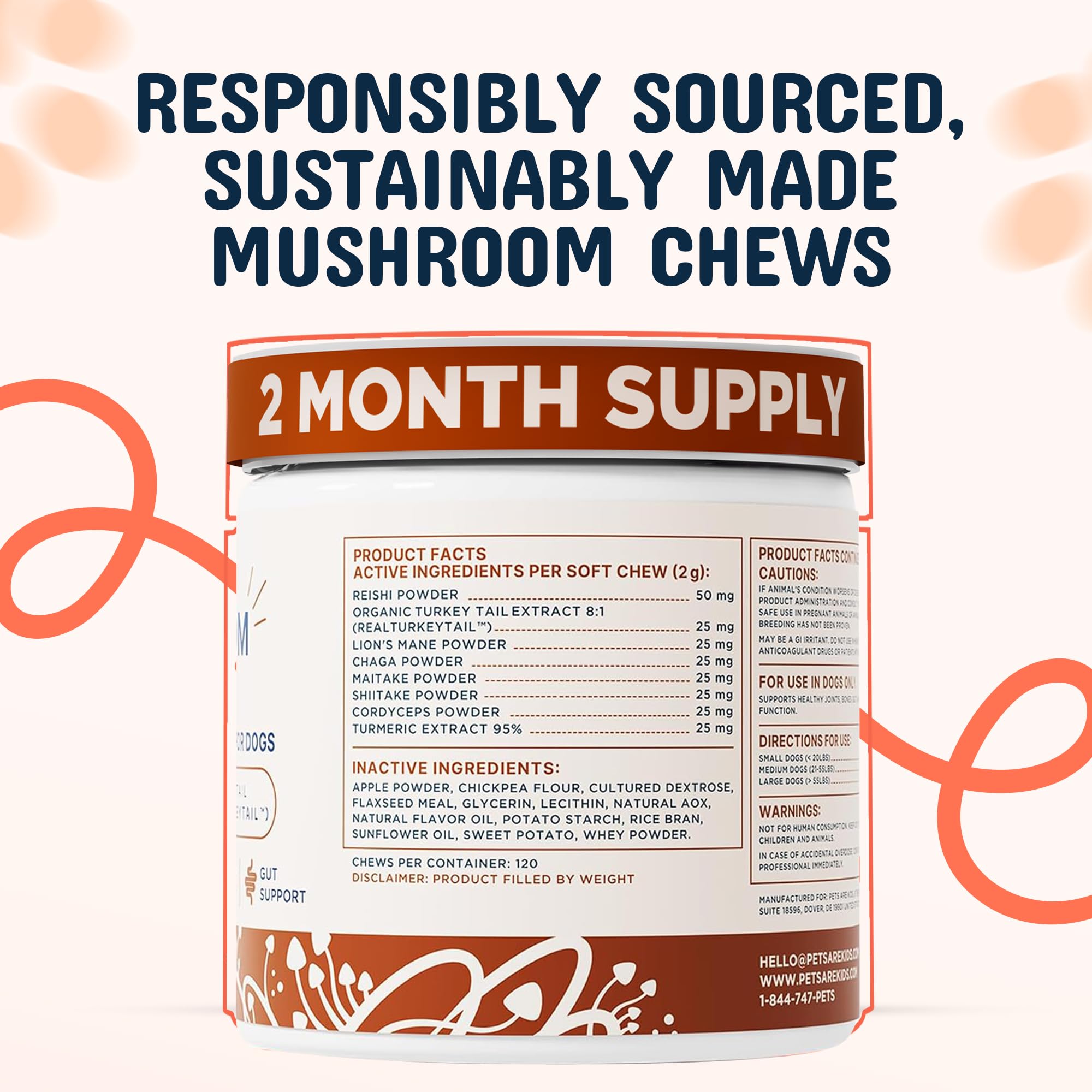 Pets are Kids Turkey Tail Mushroom for Dogs, Gut, Skin and Joint Support — Amazon image 9