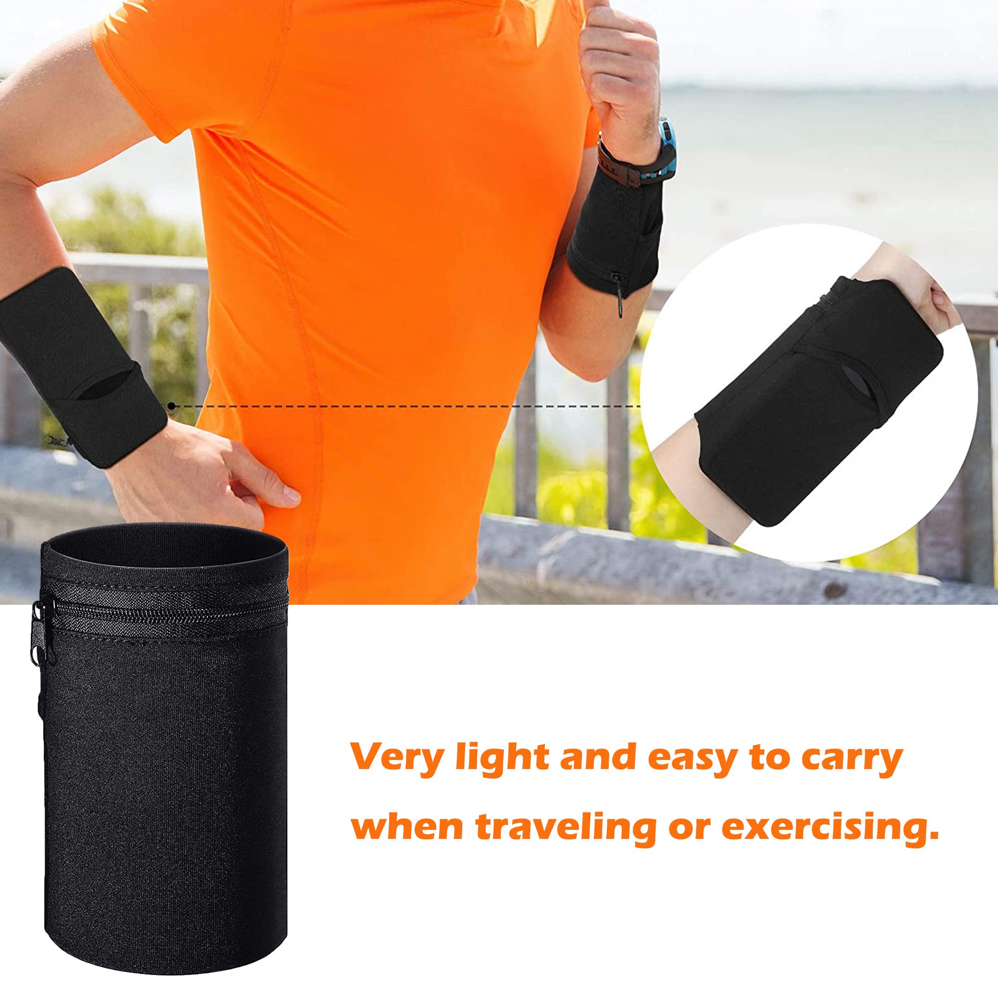 RetroFun Poche de poignet de sport, sac de gym, portefeuille, support de téléphone portable, sac de poignet pour cyclisme, cartes de téléphone portable RetroFun Poche de poignet de sport, sac de gym, portefeuille, support de téléphone portable, sac de poignet pour cyclisme, cartes de téléphone portable