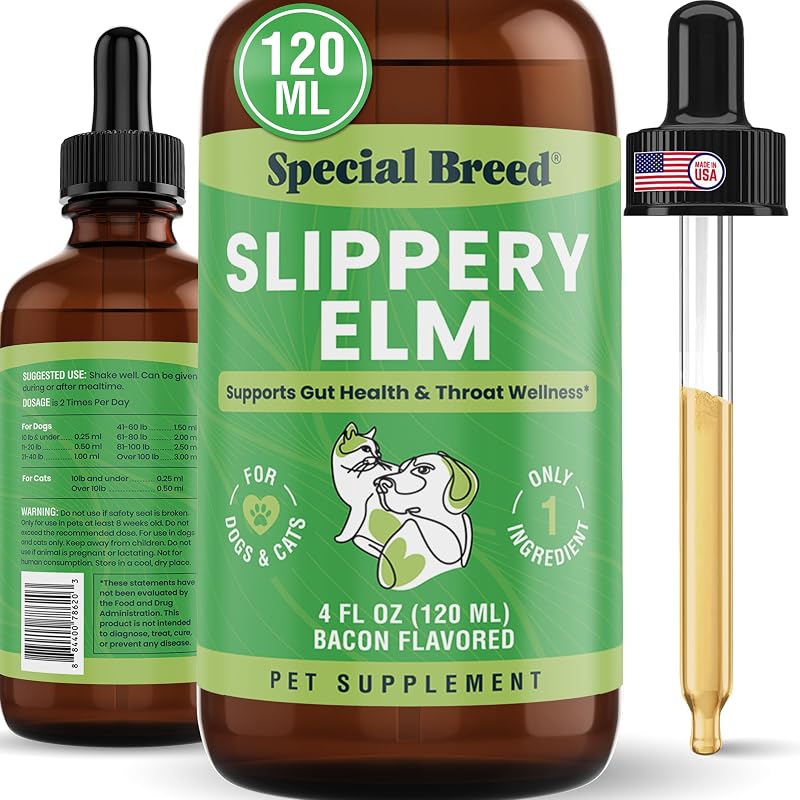 Suplemento Líquido de Olmo-Vermelho para Cães e Gatos Special Breed, Sabor Bacon, 120 mL