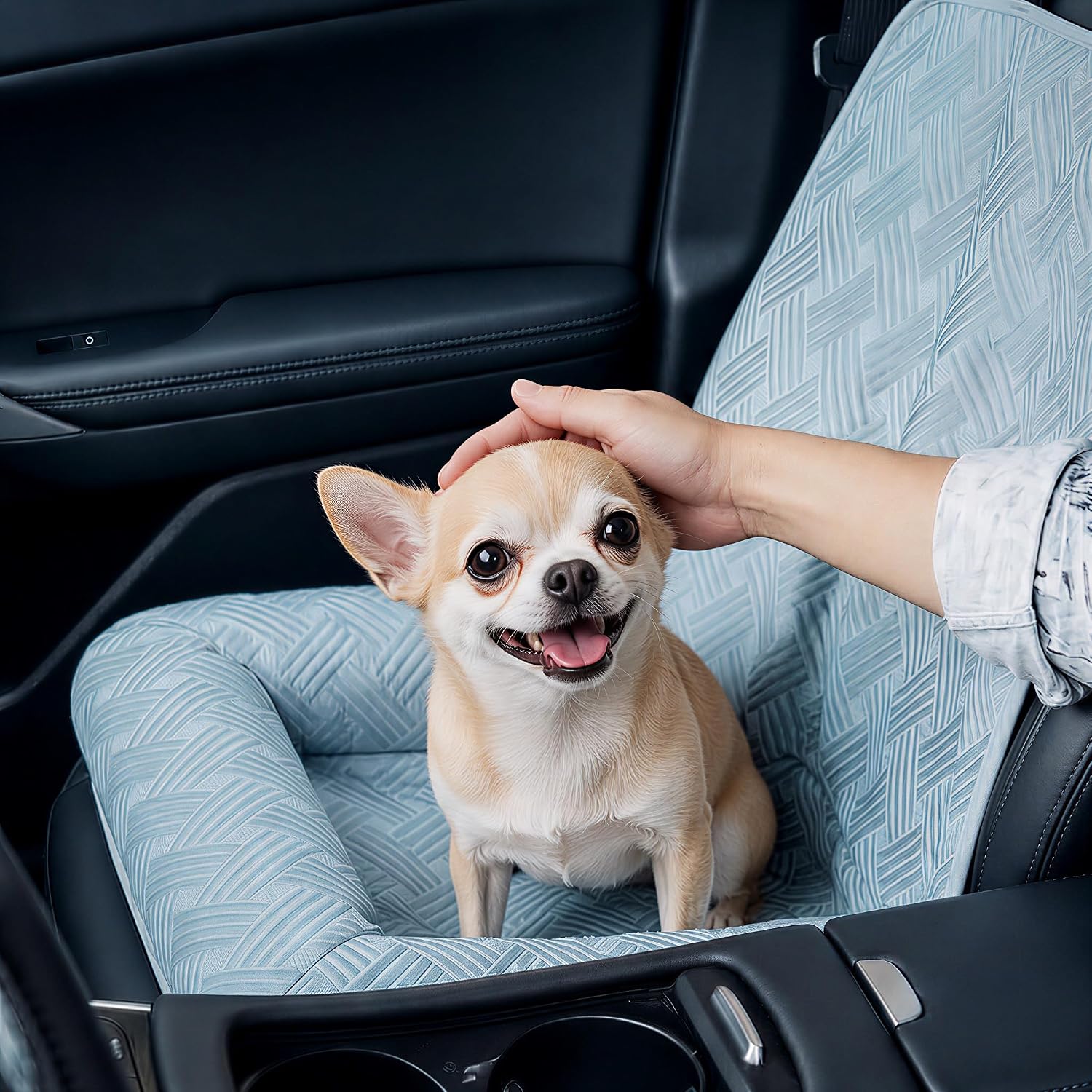 Premium Dog Cooling Car Seat Mat for Small Dogs & Puppies, Front Seat Travel image 4