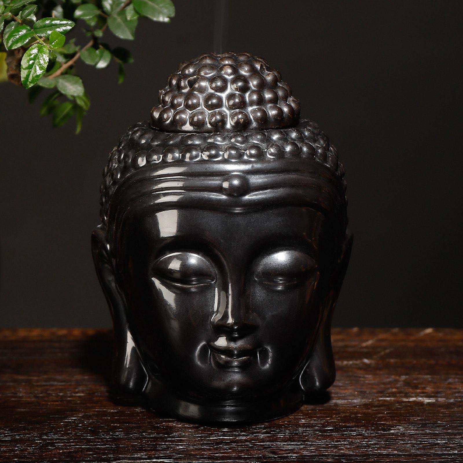 Ätherisches Ölbrenner/Aroma-Diffusor Kerze schmilzt Wärmer, Keramik Aromatherapie Ölbrenner Buddha-Kopf, Aroma ätherisches Öl Diffusor Räucherstäbchen Buddha J23 (Farbe: J23)
