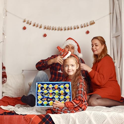 Miniatura 6 de Bombas de baño para niños con juguetes. Juego de 24 bombas de baño coloridas con ingredientes suaves para niños, juego de regalo de bomba de baño