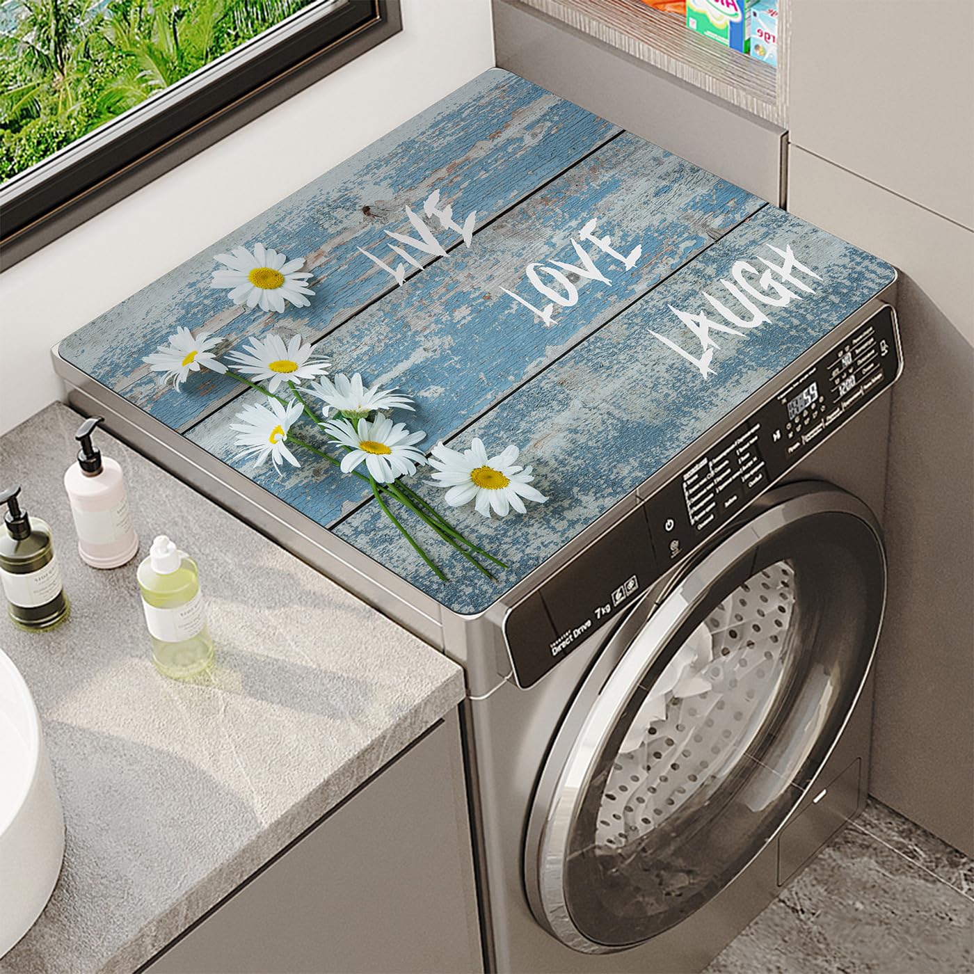 24 "x24" Washer And Dryer Top Protector Silicone Mat Square Waterproof