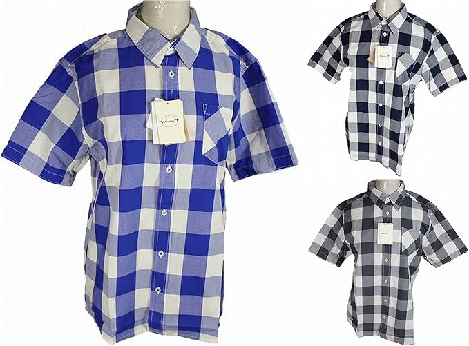 Amazon モリリン Moririn メンズ チェック シャツ 半袖 ブロックチェック柄 T5337 ｌ ダークブルーチェック淡62 シャツ 通販