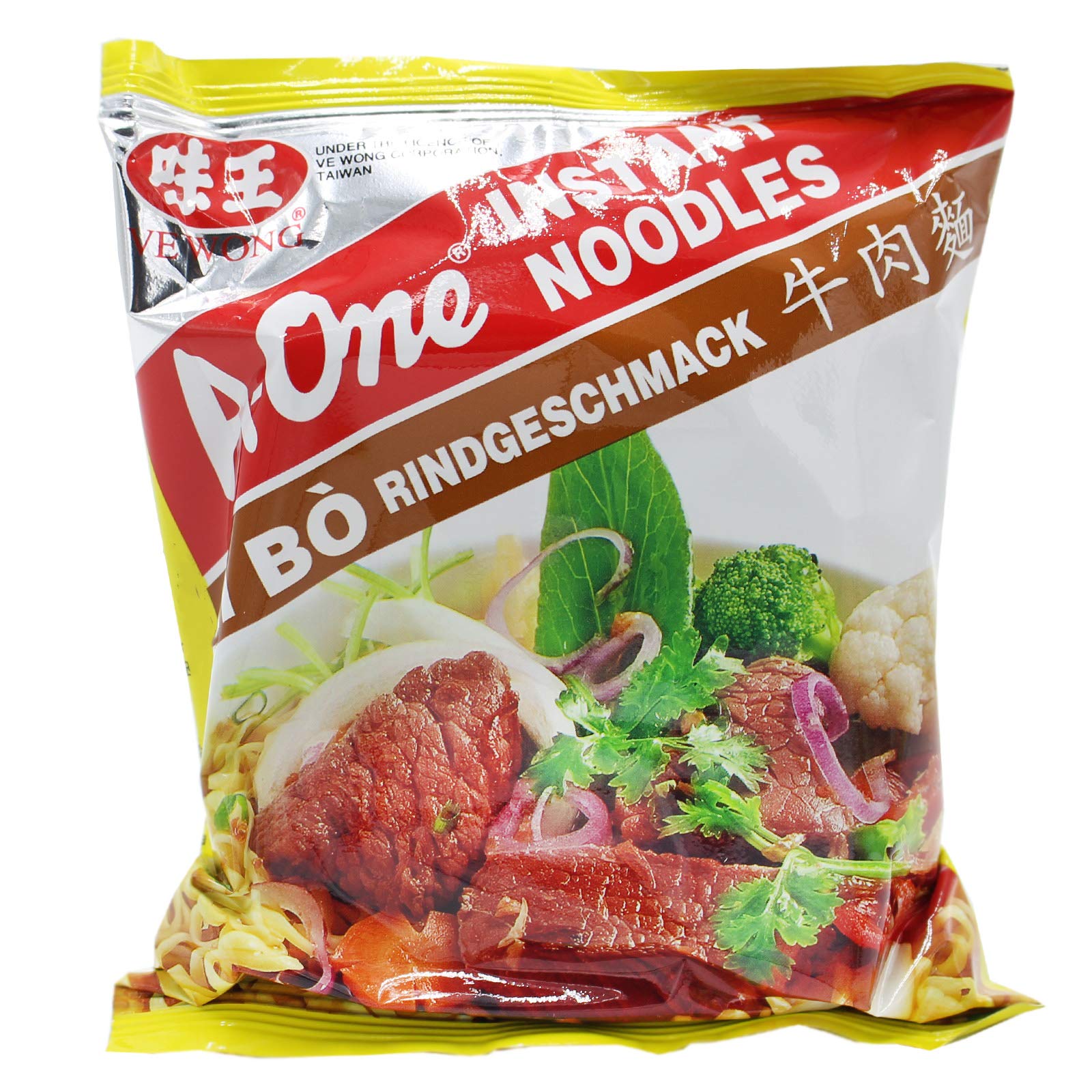 60er Pack (60x85g) A-One Instant Nudelsuppe Rind Geschmack Mi Bo (Papa Vo)
