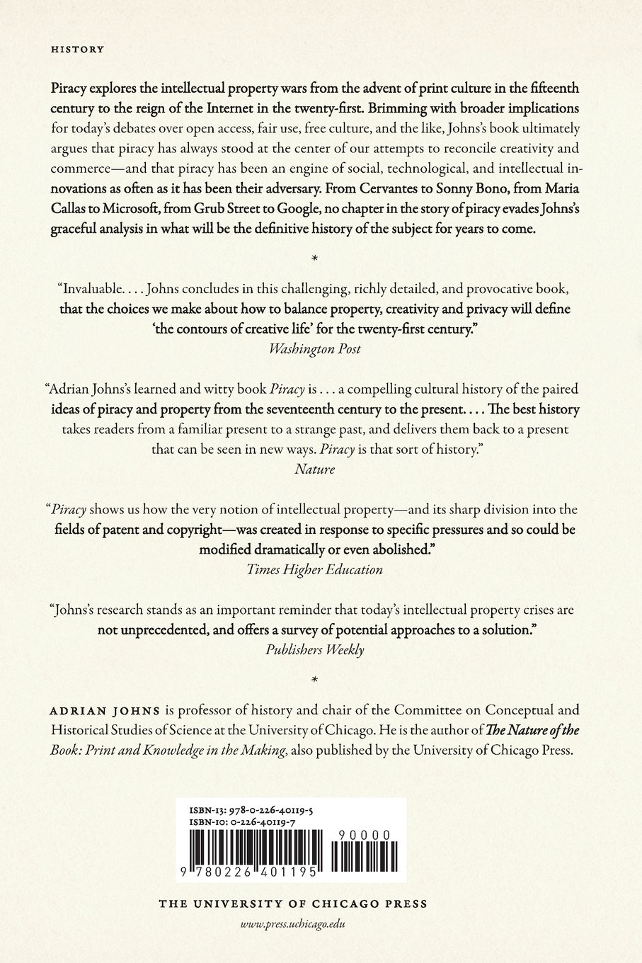 Piracy: The Intellectual Property Wars from Gutenberg to Gates