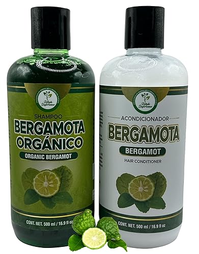 Champú Orgánico Bergamota + Acondicionador (16.9 fl oz) con Aloe Vera y Romero | CHAMPÚ ORGÁNICO BERGAMOTA con Sábila & Romero + Acondicionador -