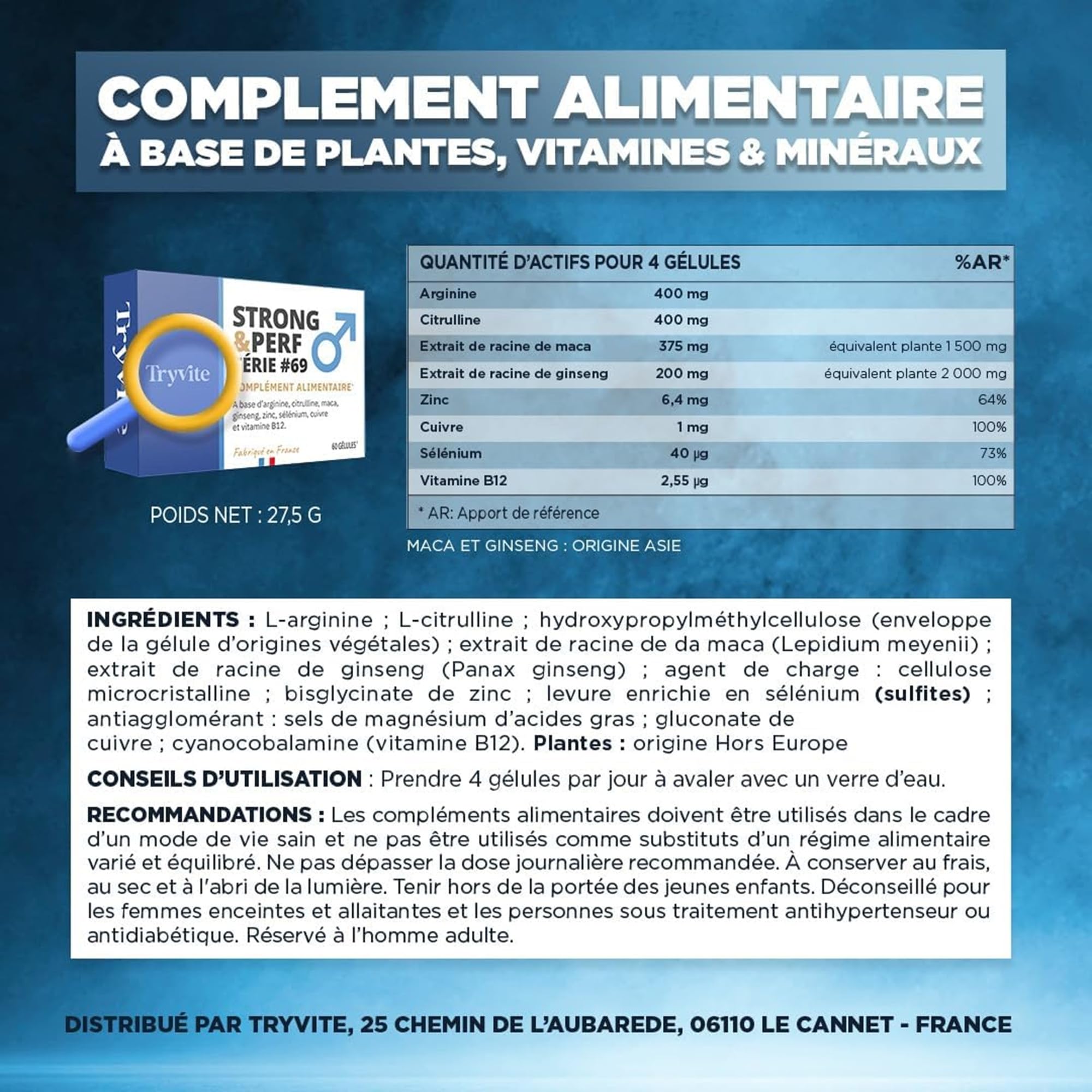 Capsules Musli Strong - 30 Gélules à Base De Plantes Pour Endurance Et Force - Neuf
