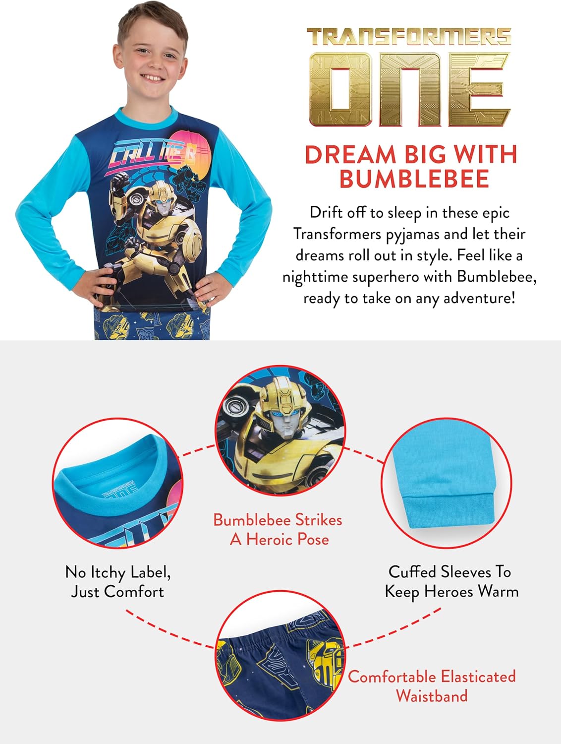Transformers Pajamas | Bumblebee Boys Pajamas | Autobots Kids Long Sleeve PJs - Image 6