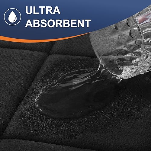 Miniatura 7 de OLANLY Tapete de baño de espuma viscoelástica de 24 x 16 pulgadas, ultra suave y absorbente, lavable a máquina, cómodo tapete de baño para suelo de