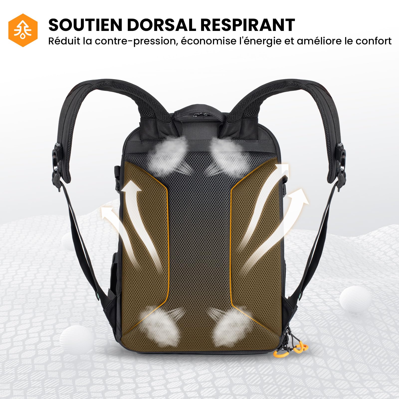 TARION Sac à Dos pour Appareil Photo 15L- Sac Photo avec Compartiment Ordinateur Portable 15,6" et Housse Imperméable | Pour Photographe, Randonnée et Voyage (PBL)