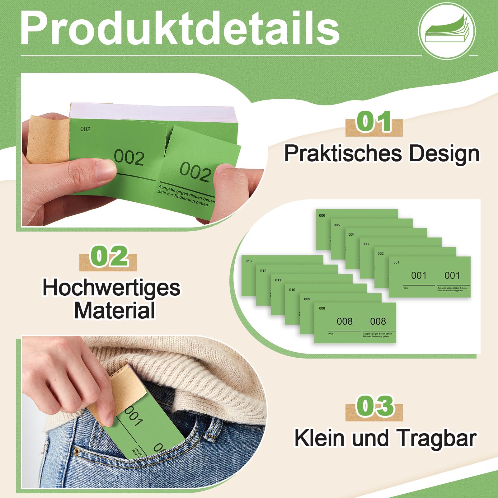 Blocchetti Numeri 1-100 Per Lotteria Ed Eventi - Biglietti Per Guardaroba, Feste E Fiere