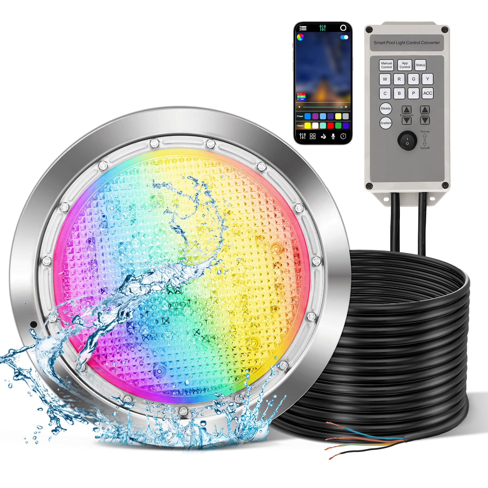 Amazon.com : 6 Inch AC120V Pool Lights, LED RGBW Lights for