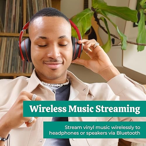 Miniatura 4 de Electrohome Montrose Record Player Stereo System, 4" Bluetooth Powered Bookshelf Speakers, Belt-Drive Bluetooth Turntable with Audio-Technica