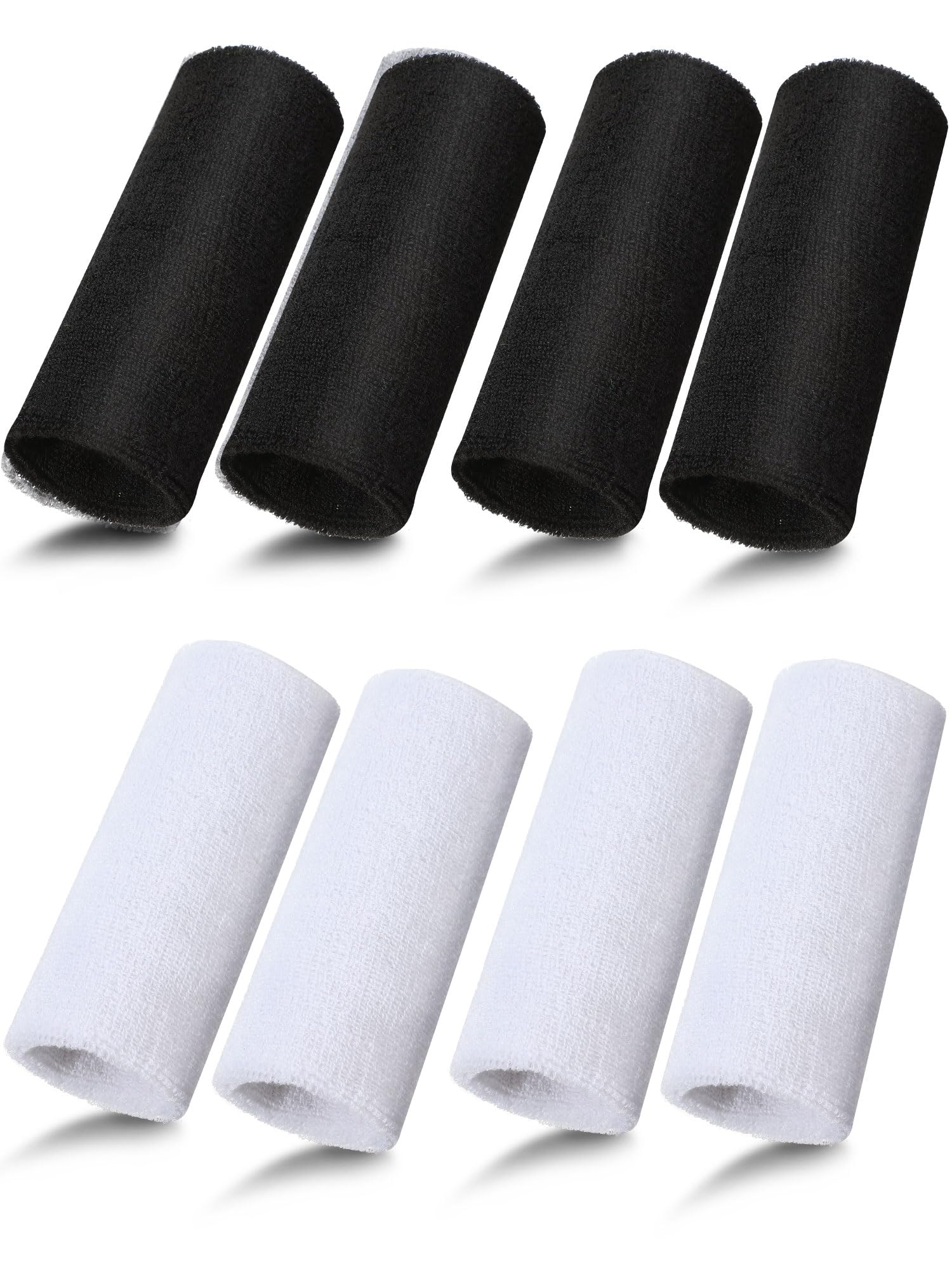 Sumind 8 Pieces 6 Inch Wrist Sweatband Sports Wristbands