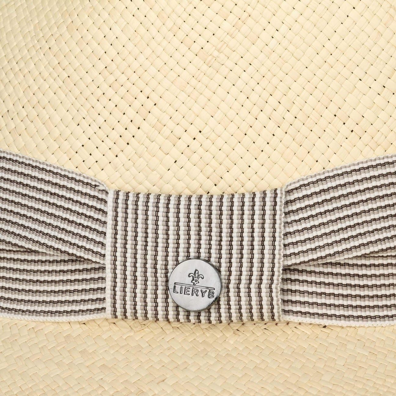LIERYS Jennes Fedora Panamahut Handmade Ecuador Sonnenhut mit Ripsband Panamastroh