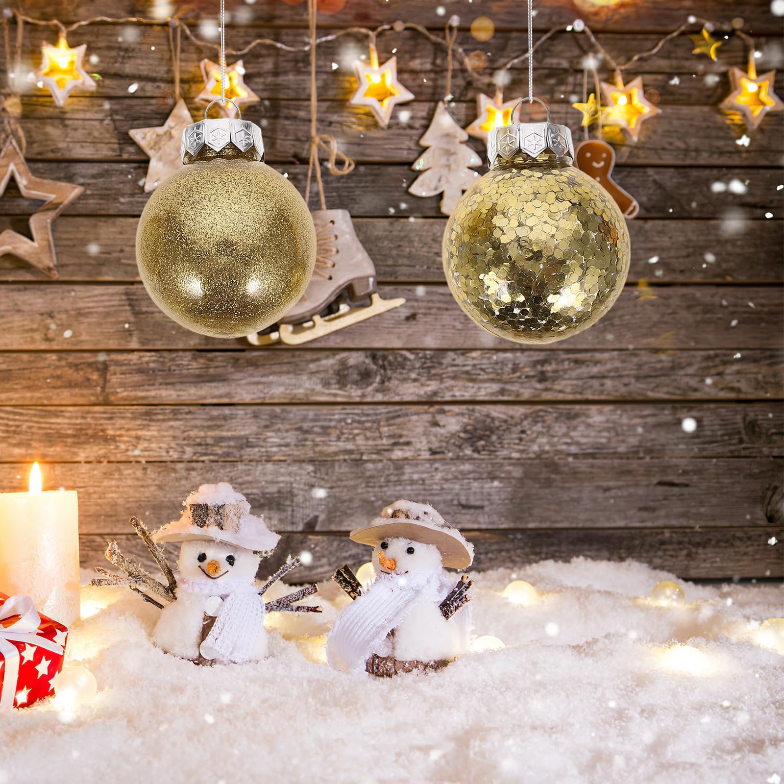 Toyvian 90 Pièces Boules de Noël Suspendues pour Sapin, Décoration