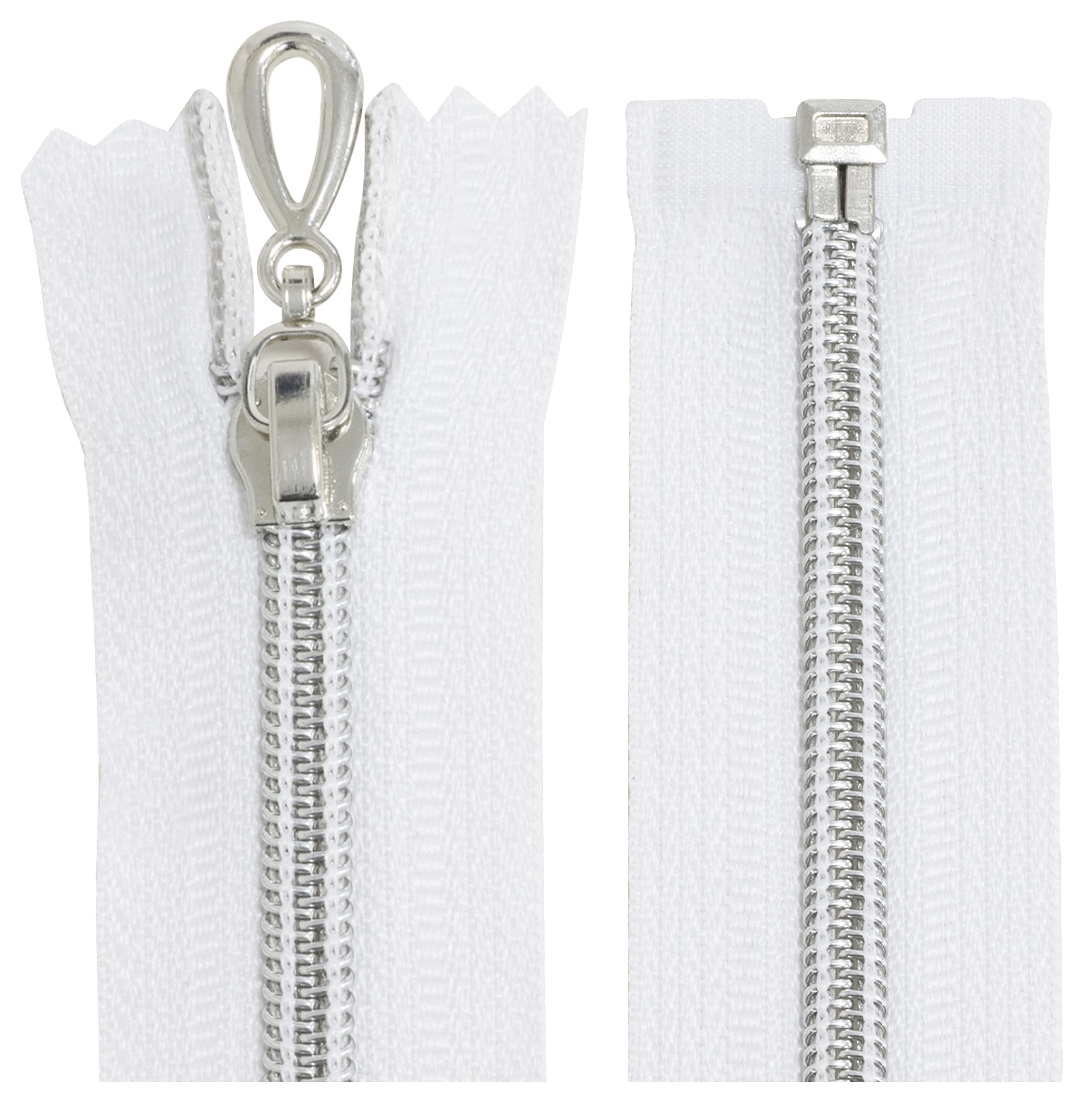 spiraalrits off-white met zilver spiraal #3 (excl. ritstrekkers) - Madeline de stoffenmadam