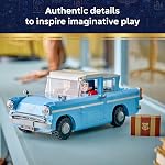 LEGO Harry Potter Enchanted Flying Ford Anglia Car Building Toy for Boys & Girls - Book Shelf & Bedroom Decor for Ages 14+ - W/Harry, Ron, & Hedwig Minifigures - Gift Idea for Birthdays - 76470
