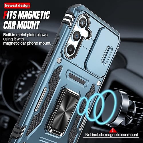 Miniatura 6 de LeYi Funda para Samsung Galaxy A54 5G funda para Samsung Galaxy A54 con cubierta deslizante para cámara + 2 protectores de pantalla, anillo